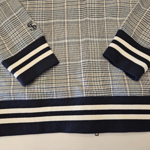 Todd Snyder Knit Glen Plaid Full-zip Bomber Jacket -- NWT -- Large - Picture 3 of 7